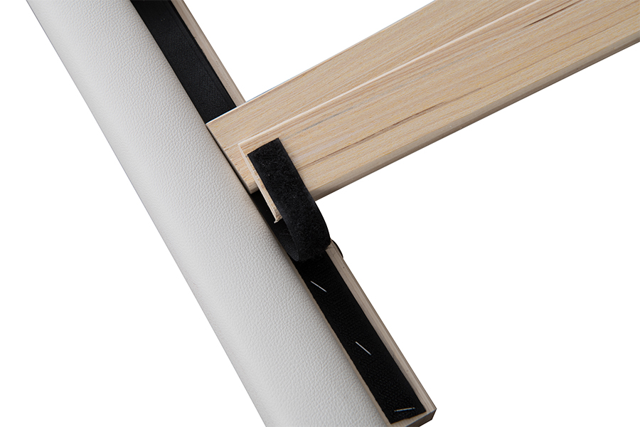 4546-3U USB-klädd L-formad sängram i läder