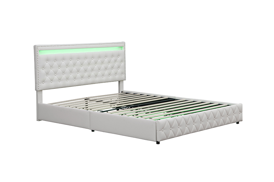4471-1-3D Lådor Förvaring Smart Ambient Lighting Sängram