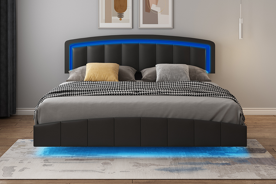 4468-1 LED stoppad flytande sängram