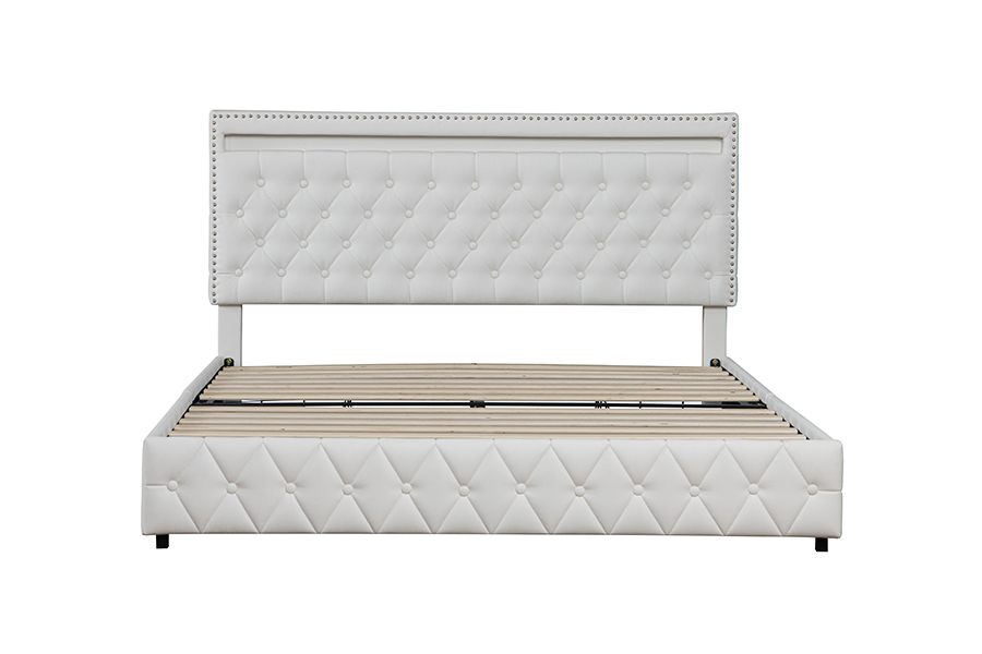 4471-1-3D Lådor Förvaring Smart Ambient Lighting Sängram