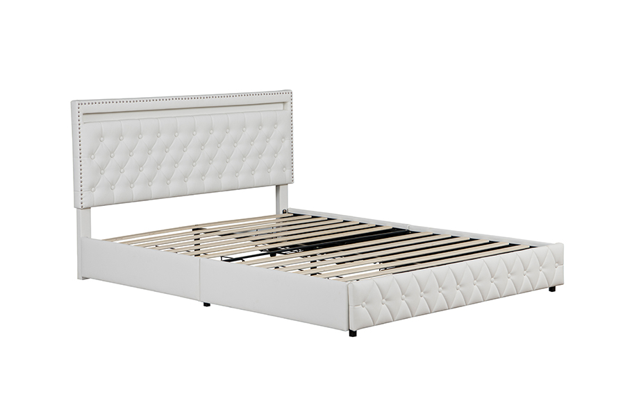 4471-1-3D Lådor Förvaring Smart Ambient Lighting Sängram