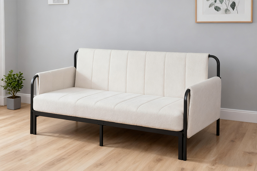 4712 Trundle Lammull Tyg Bäddsoffa