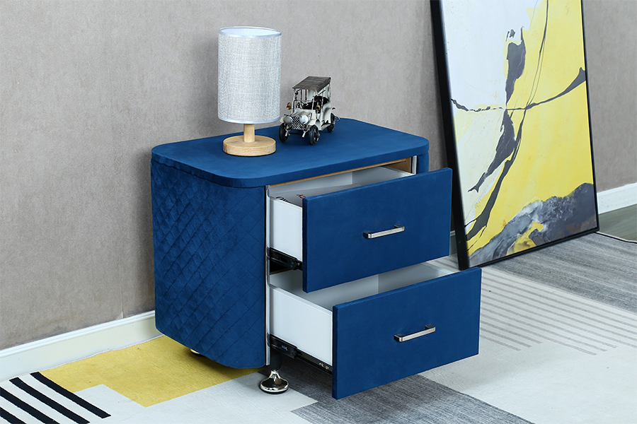 WSS954 Diamond Velvet Nattduksbord/ Sängbord