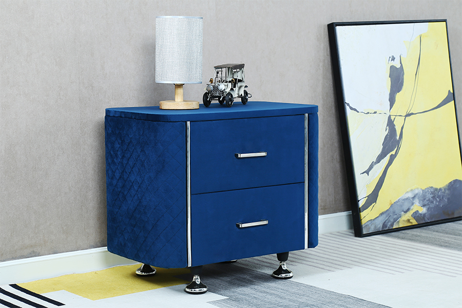 WSS954 Diamond Velvet Nattduksbord/ Sängbord