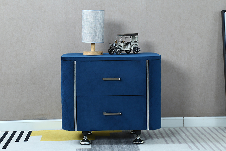 WSS954 Diamond Velvet Nattduksbord/ Sängbord