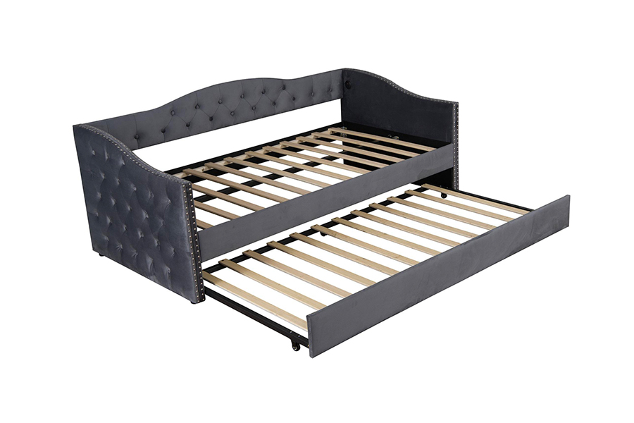 N17 Multifunktionell utdragbar säng Förvaringsfunktion Trundle Bäddsoffa
