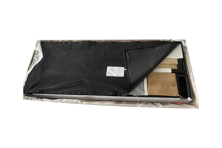 N7 Grey Fabric Button Tufted Headboard Upholstered Bed