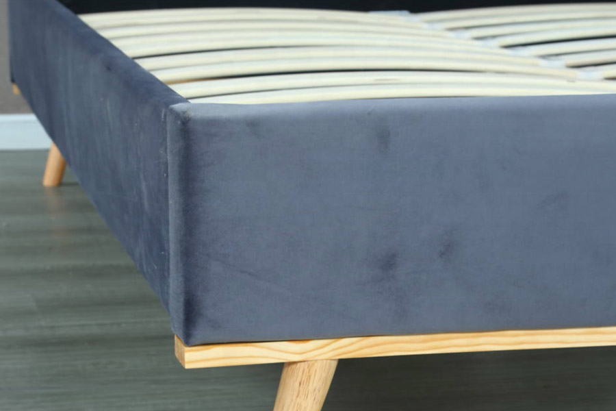 1457 Senaste moderna enkel design sammet klädd säng
