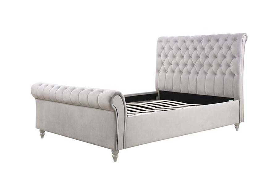 1563 Klassisk Sliver Sleigh Bed Stoppad säng