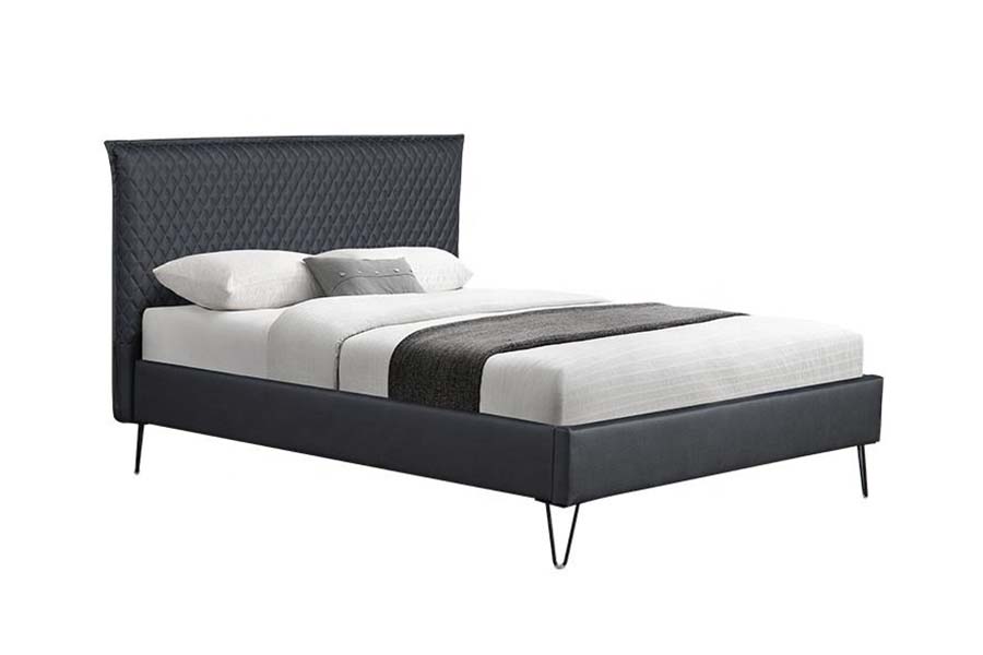 1664 läder Bett Bed Modern stil stoppad säng
