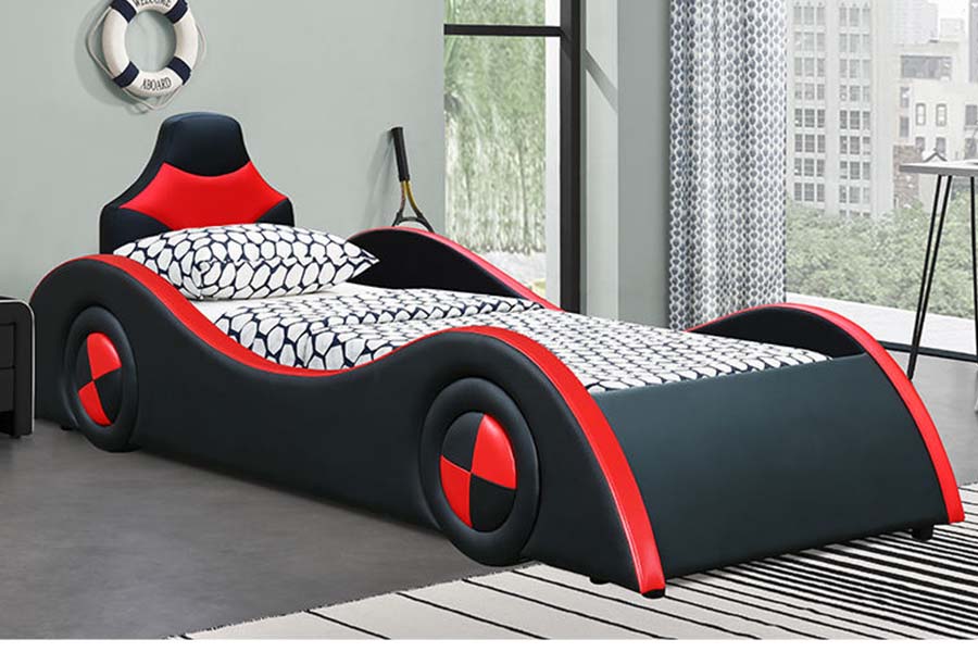 1510 lädersäng Cool Shape bilsängar för barn