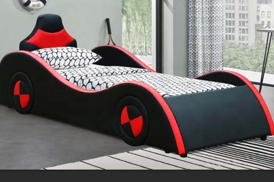 1497 S-formad Super Racing Car Style Bilsängar för barn