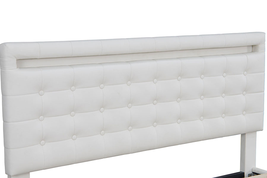 4209 King-Size justerbar LED stoppad sängram