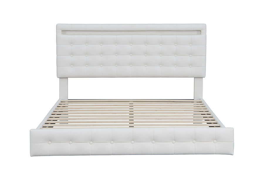 4209 King-Size justerbar LED stoppad sängram