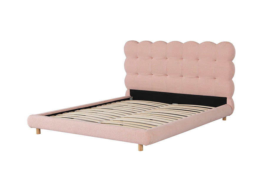 4134 Fransk Design Sherpa Ull Tuftad Klädd Säng