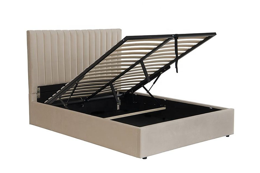 4088 Light Luxury Velvet Ottoman Storage Bed Ram