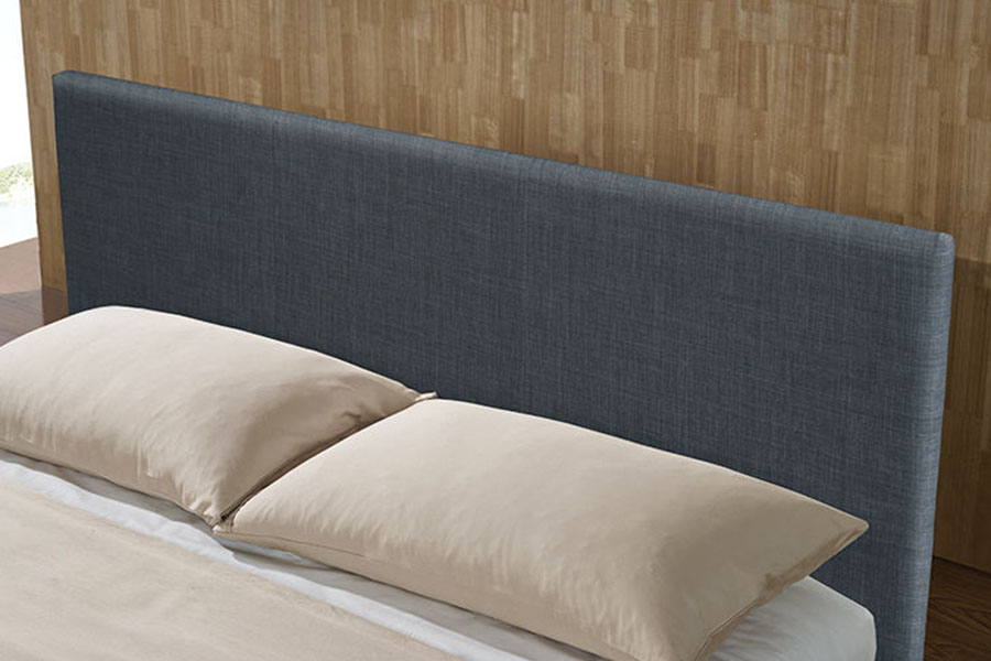 1142-2 American Style Linne Tyg Trä Queen Bed Ram