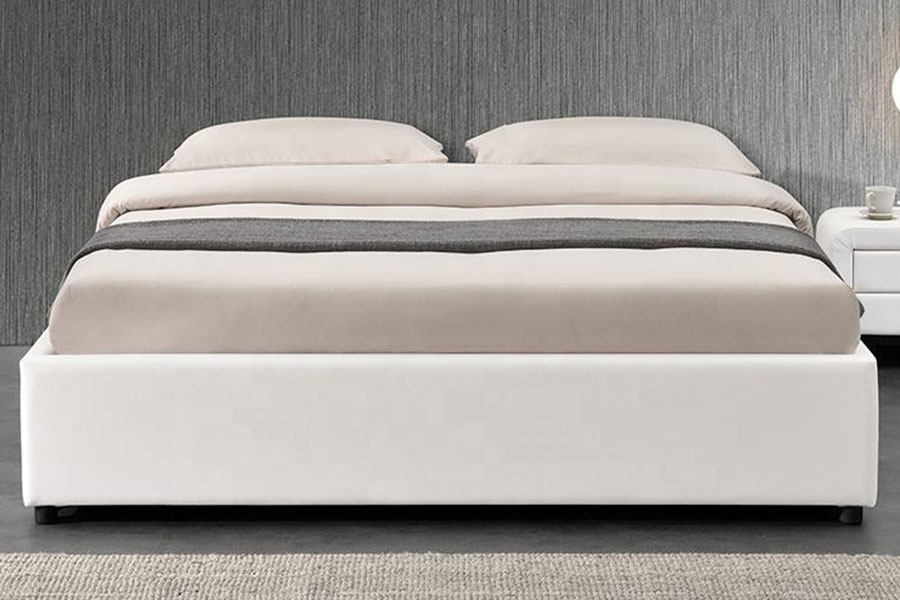 1155G Modern konstläder Hotel Gas Lift Förvaring Säng Ram