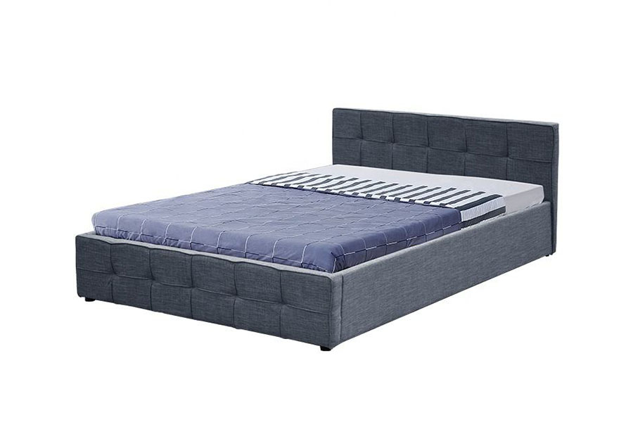 1295G panel-sänggavel tyg Queen stoppad ottomansk förvaringssäng ram