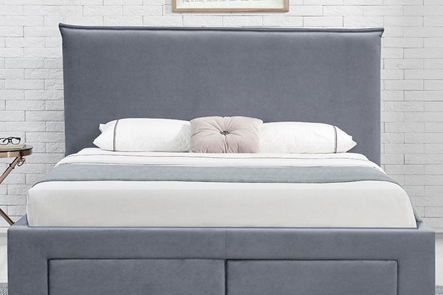 1243D No-Spring PU-läder lådor-base Queen Storage Bed Ram